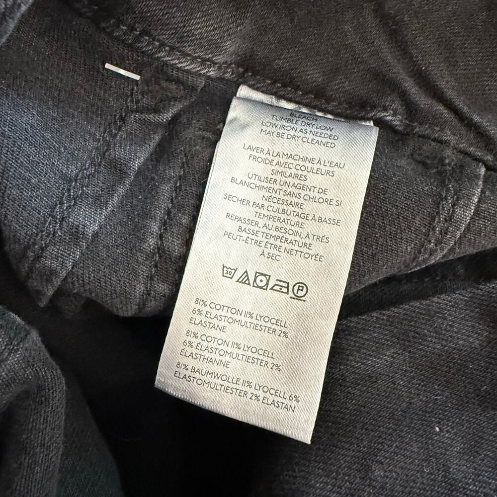 NEW Anthropologie Maeve The Colette High-Rise Crop Wide-Leg Jeans Black Size 29 - Picture 6 of 7